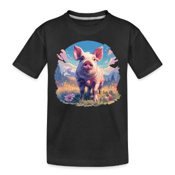 Cochon Cochon - T-shirt bio Premium Enfant - noir - Devant