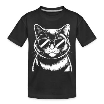 Britisch Kurzhaar Design Lustiges Katzen Geschenk - Kinder Premium Bio T-Shirt - Schwarz - Vorne