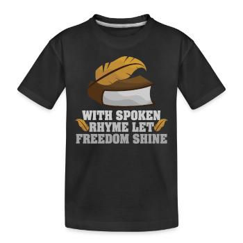 Poetry Slam Spoken Rhyme Slam Poetry - Kids' Premium Organic T-Shirt - black - Front