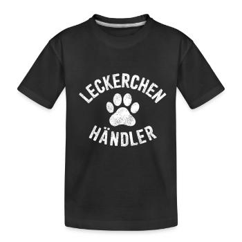 Hundebesitzer lustiger Spruch Hund Geschenk Idee - Kinder Premium Bio T-Shirt - Schwarz - Vorne