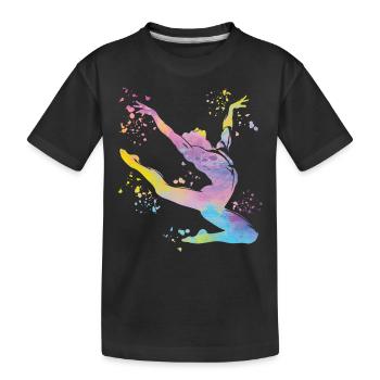 Gymnastique au sol Gymnastique artistique - T-shirt bio Premium Enfant - noir - Devant
