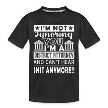 District Attorney I am A District Attorney - Kids' Premium Organic T-Shirt - black - Front