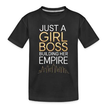 Just A Girl Building Empire Entrepreneur - Kids' Premium Organic T-Shirt - black - Front