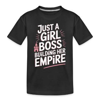 Just A Girl Building Empire Entrepreneur - Kids' Premium Organic T-Shirt - black - Front