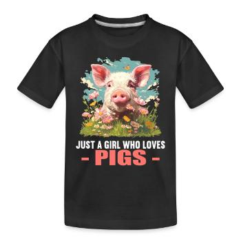 Cochon Cochon - T-shirt bio Premium Enfant - noir - Devant
