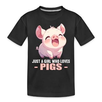 Cochon Cochon - T-shirt bio Premium Enfant - noir - Devant