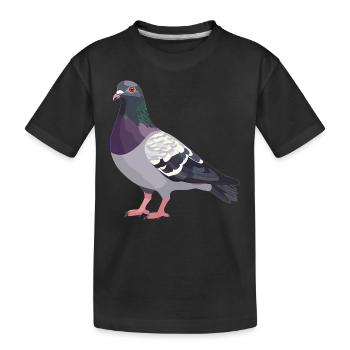 Pigeons Pigeon - T-shirt bio Premium Enfant - noir - Devant