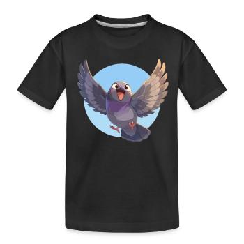 Pigeons Pigeon - T-shirt bio Premium Enfant - noir - Devant