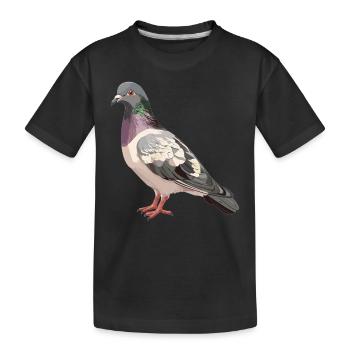 Pigeons Pigeon - T-shirt bio Premium Enfant - noir - Devant