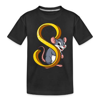 LETTRE S - T-shirt bio Premium Enfant - noir - Devant
