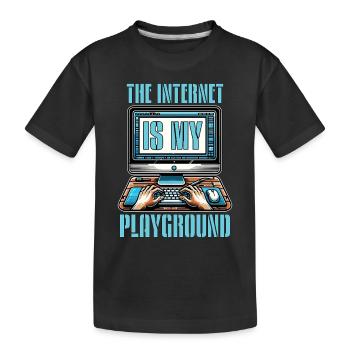 Codeur : Internet est mon terrain de jeu Développeur web - T-shirt bio Premium Enfant - noir - Devant