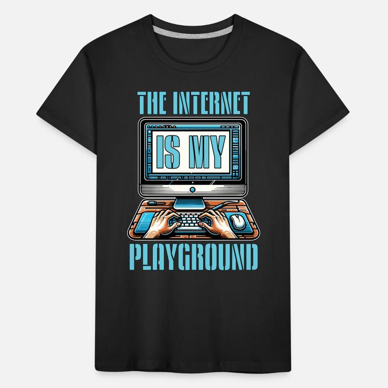 Codeur : Internet est mon terrain de jeu Développeur web T-shirt bio Premium Enfant