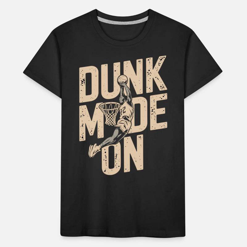 Dunk Mode Enabled Kids' Premium Organic T-Shirt