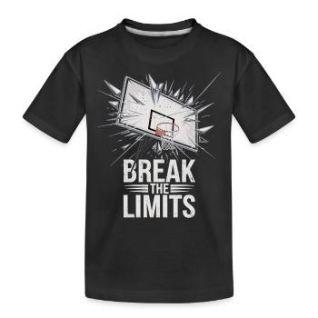 Dunk and Destruction – Break the Limits - Kids' Premium Organic T-Shirt - black - Front