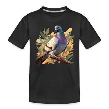 Pigeons Pigeon - T-shirt bio Premium Enfant - noir - Devant
