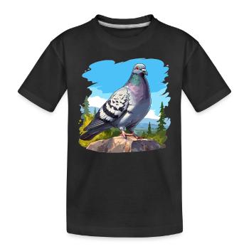 Pigeons Pigeon - T-shirt bio Premium Enfant - noir - Devant