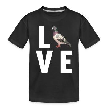 Pigeons Pigeon - T-shirt bio Premium Enfant - noir - Devant