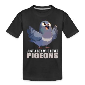 Pigeons Pigeon - T-shirt bio Premium Enfant - noir - Devant
