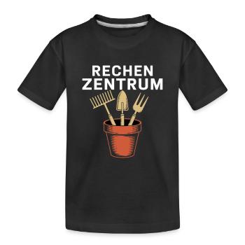 Rechen Zentrum Für Gartenliebhaber Im Stilvollen - Kinder Premium Bio T-Shirt - Schwarz - Vorne