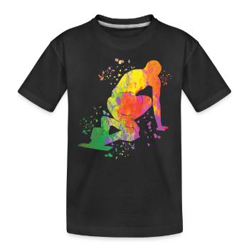 Sprinter Colorsplash Sprintender Sprint - Kinder Premium Bio T-Shirt - Schwarz - Vorne