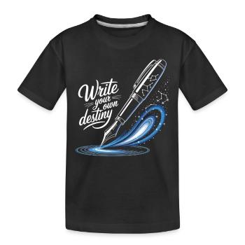 Write Your Own Destiny - Kids' Premium Organic T-Shirt - black - Front