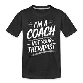 Gewichtheber -coach -krafttrainer Powerlifting - Kinder Premium Bio T-Shirt - Schwarz - Vorne
