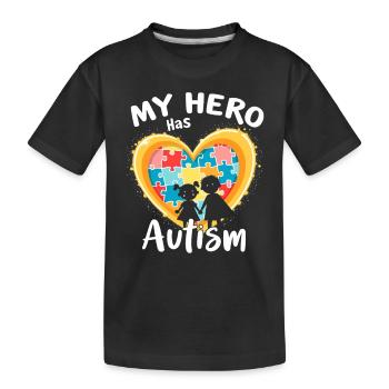Frères et sœurs autistes - T-shirt bio Premium Enfant - noir - Devant