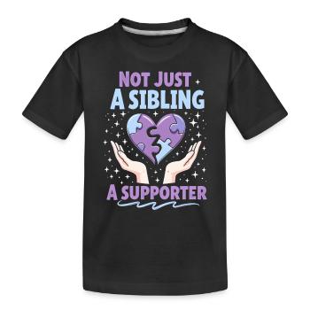 Autismus -geschwister - Kinder Premium Bio T-Shirt - Schwarz - Vorne