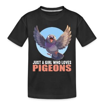 Pigeons Pigeon - T-shirt bio Premium Enfant - noir - Devant