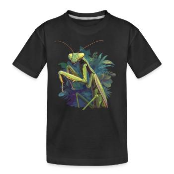 Gottesanbeterinnenen Gottesanbeterin - Kinder Premium Bio T-Shirt - Schwarz - Vorne