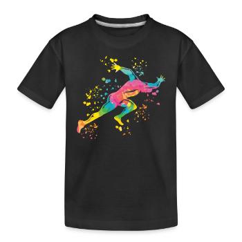 Sprinter Colorsplash Sprintender Sprint - Kinder Premium Bio T-Shirt - Schwarz - Vorne