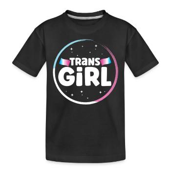 Transgender Trans LGBT Pride - Kids' Premium Organic T-Shirt - black - Front