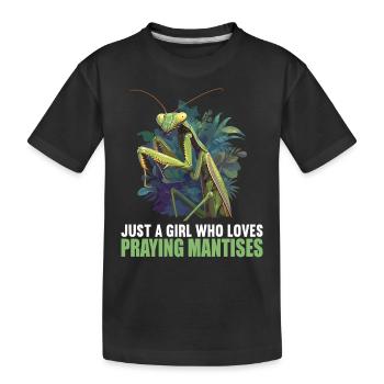 Gottesanbeterinnenen Gottesanbeterin - Kinder Premium Bio T-Shirt - Schwarz - Vorne