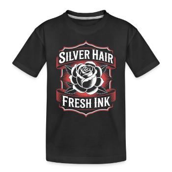 Des personnes âgées tatouées vieillissant fièrement, - T-shirt bio Premium Enfant - noir - Devant
