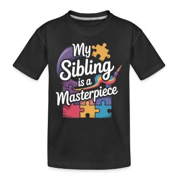 Frères et sœurs autistes - T-shirt bio Premium Enfant - noir - Devant