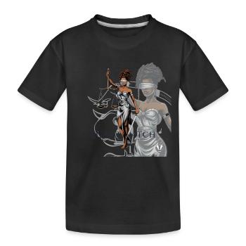 Sorcière élégante avec des écailles et une épée - - T-shirt bio Premium Enfant - noir - Devant