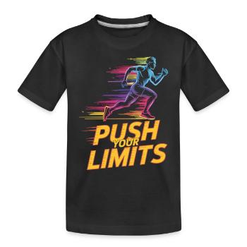 Motivation for runners and athletes - Kids' Premium Organic T-Shirt - black - Front