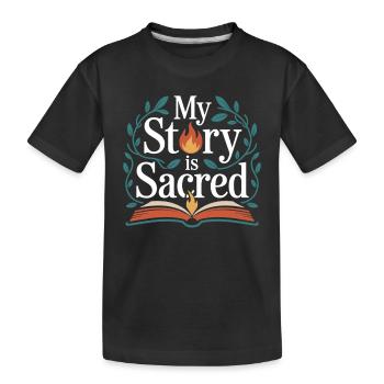 Former religious community survivors - Kids' Premium Organic T-Shirt - black - Front