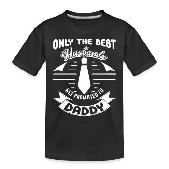 Father's Day Best Husbands - Kids' Premium Organic T-Shirt - black - Front