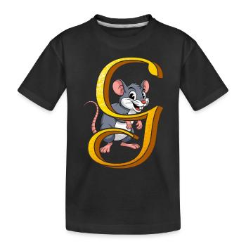 LETTRE G - T-shirt bio Premium Enfant - noir - Devant