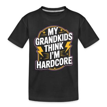 Des personnes âgées tatouées vieillissant fièrement, - T-shirt bio Premium Enfant - noir - Devant