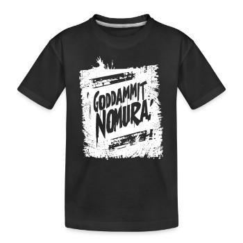 Goddammit Nomura – Graffiti Design - Kinder Premium Bio T-Shirt - Schwarz - Vorne
