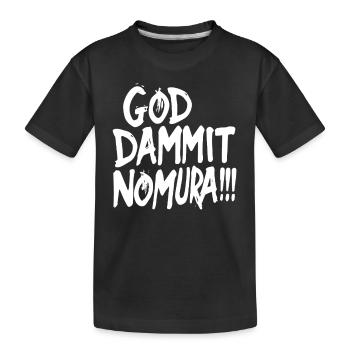 Goddammit Nomura – Bold Design - Kinder Premium Bio T-Shirt - Schwarz - Vorne