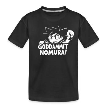 Goddammit Nomura – Chibi Design - Kinder Premium Bio T-Shirt - Schwarz - Vorne