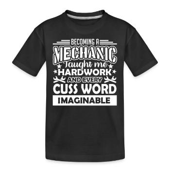 Mechanic Becoming A Mechanic - Kids' Premium Organic T-Shirt - black - Front