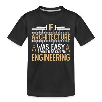 Architekt - Kinder Premium Bio T-Shirt - Schwarz - Vorne