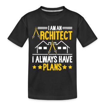 Architecte - T-shirt bio Premium Enfant - noir - Devant