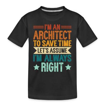 Architecte - T-shirt bio Premium Enfant - noir - Devant
