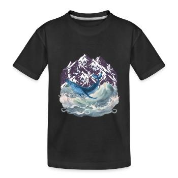 Animaux marins Poissons Poisson Mer Sous-marin - T-shirt bio Premium Enfant - noir - Devant