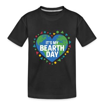 Umweltschutz Geburtstag Spruch - Kinder Premium Bio T-Shirt - Schwarz - Vorne